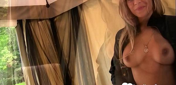  Amazing blonde stepmom shows off her tits